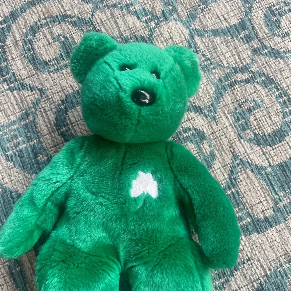 The Beanie Buddy ERIN Green Bear Shamrock St. Patrick's‎ Day 1998 - Size 14